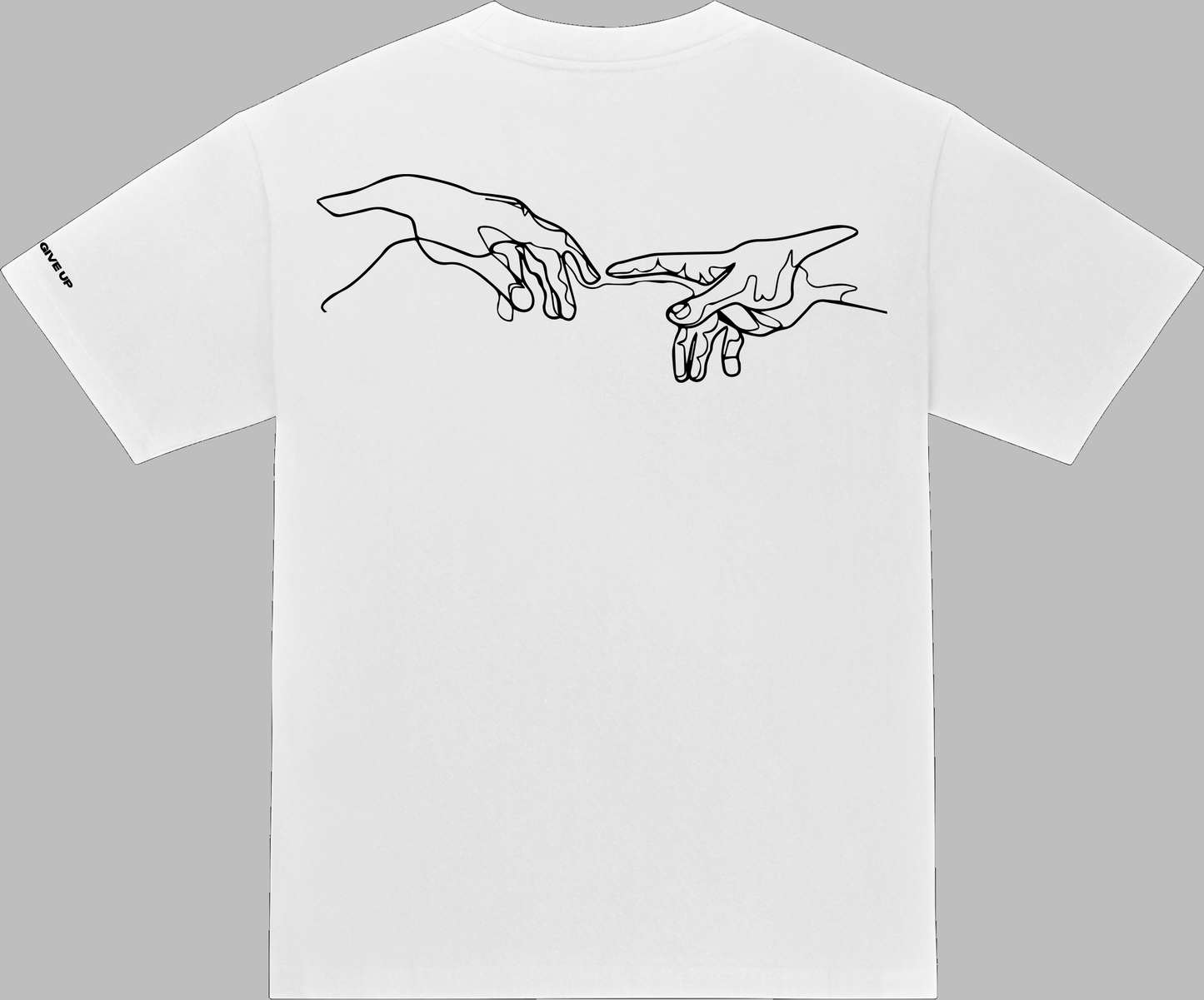 Quote T-shirt white "don't quit"